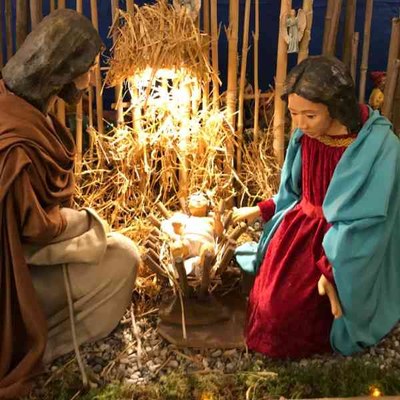 Nativity scene in the Church of St. Anthony